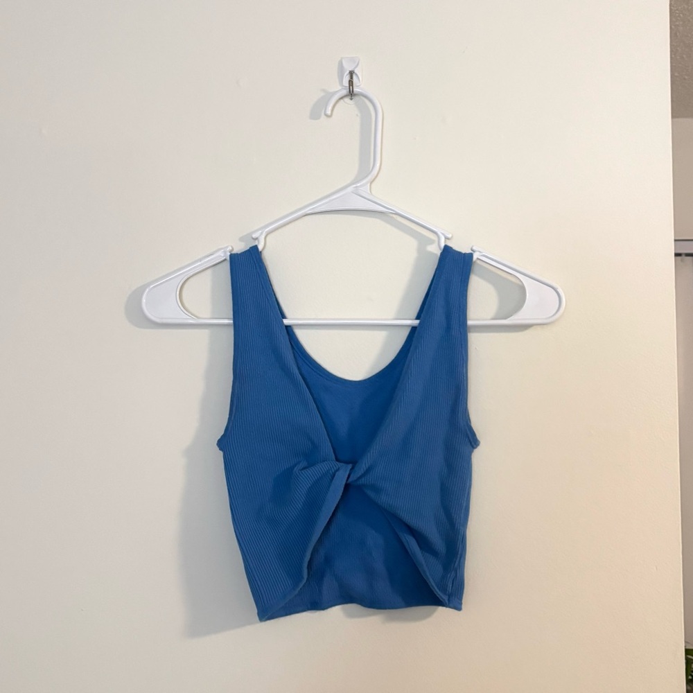 Urban Outfitters Blue Twist Front Crop Top